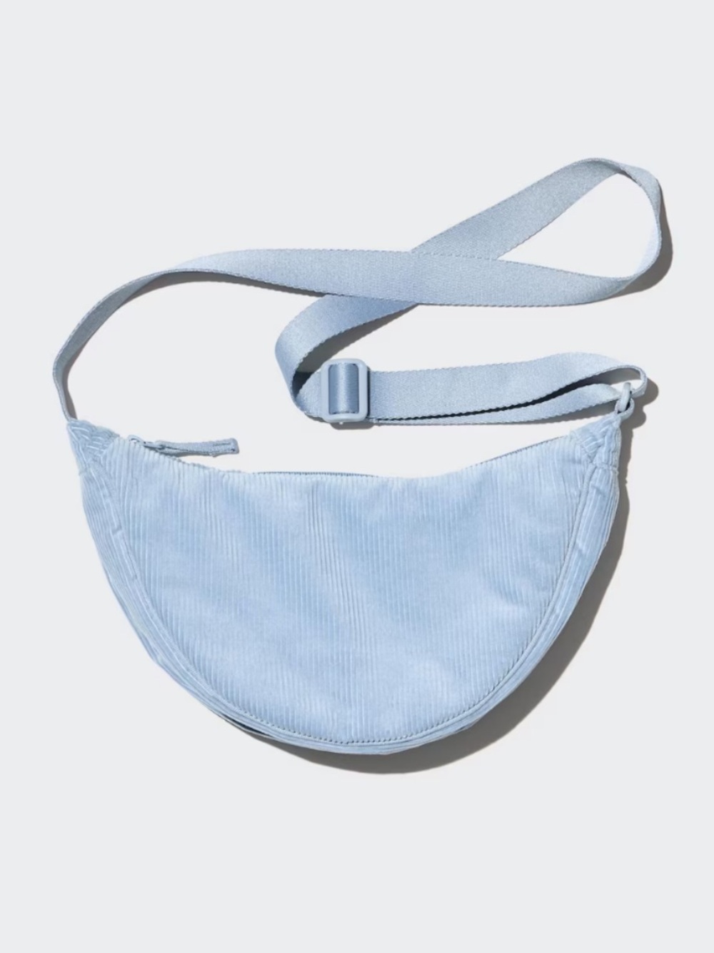 Rare Uniqlo Mini Round Shoulder Bag Blue Corduroy